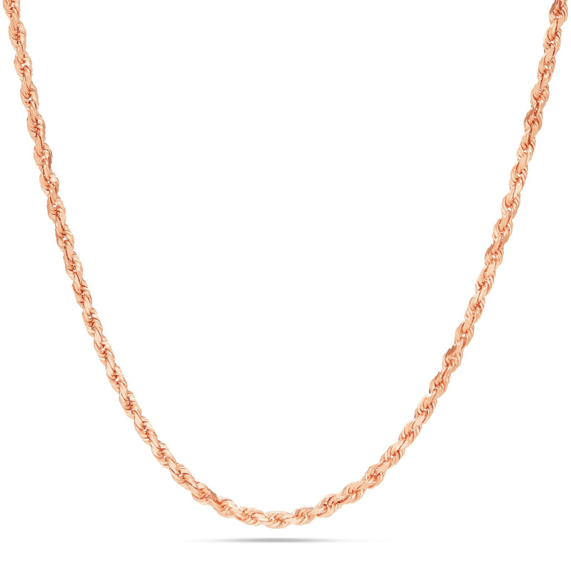 Gold Rope Chain, 4 mm - Shyne Jewelers Rose Gold 10KT 16 Shyne Jewelers