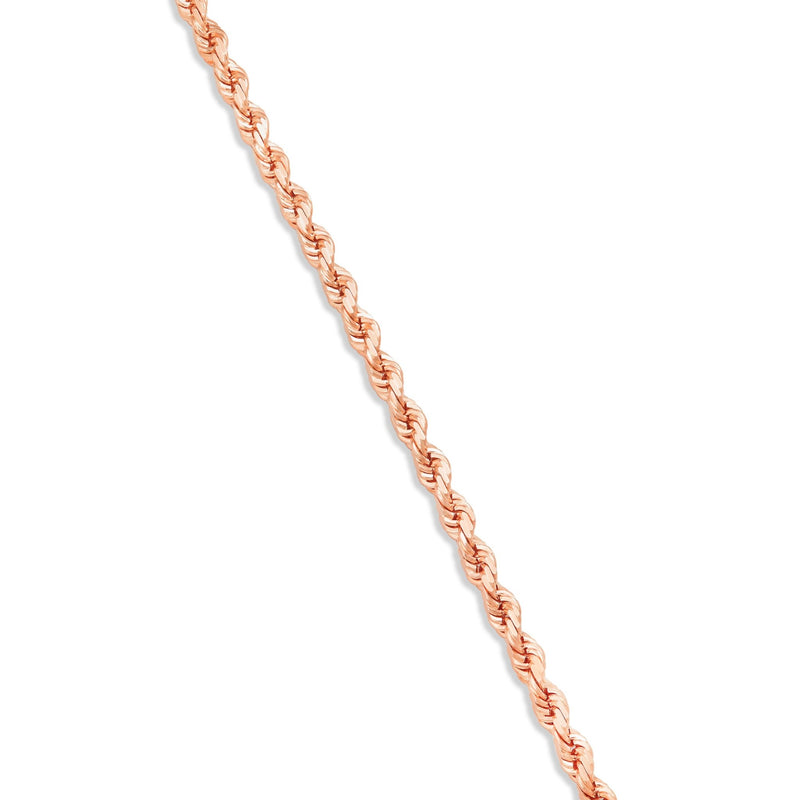 Gold Rope Chain, 4 mm - Shyne Jewelers Rose Gold 10KT 16 Shyne Jewelers