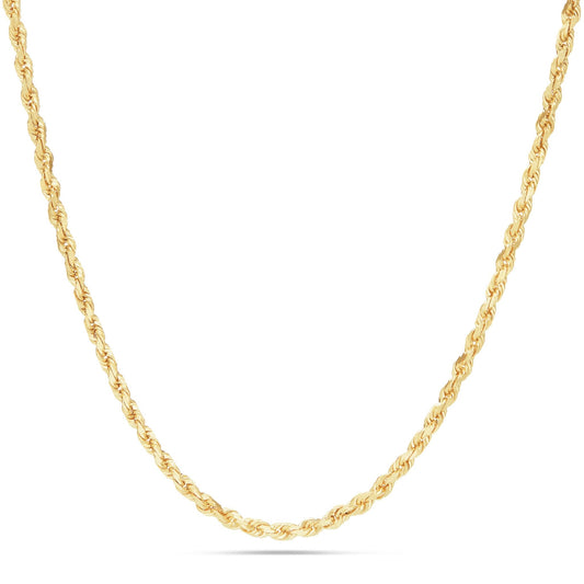 Gold Rope Chain, 4 mm - Shyne Jewelers Yellow Gold 10KT 16 Shyne Jewelers
