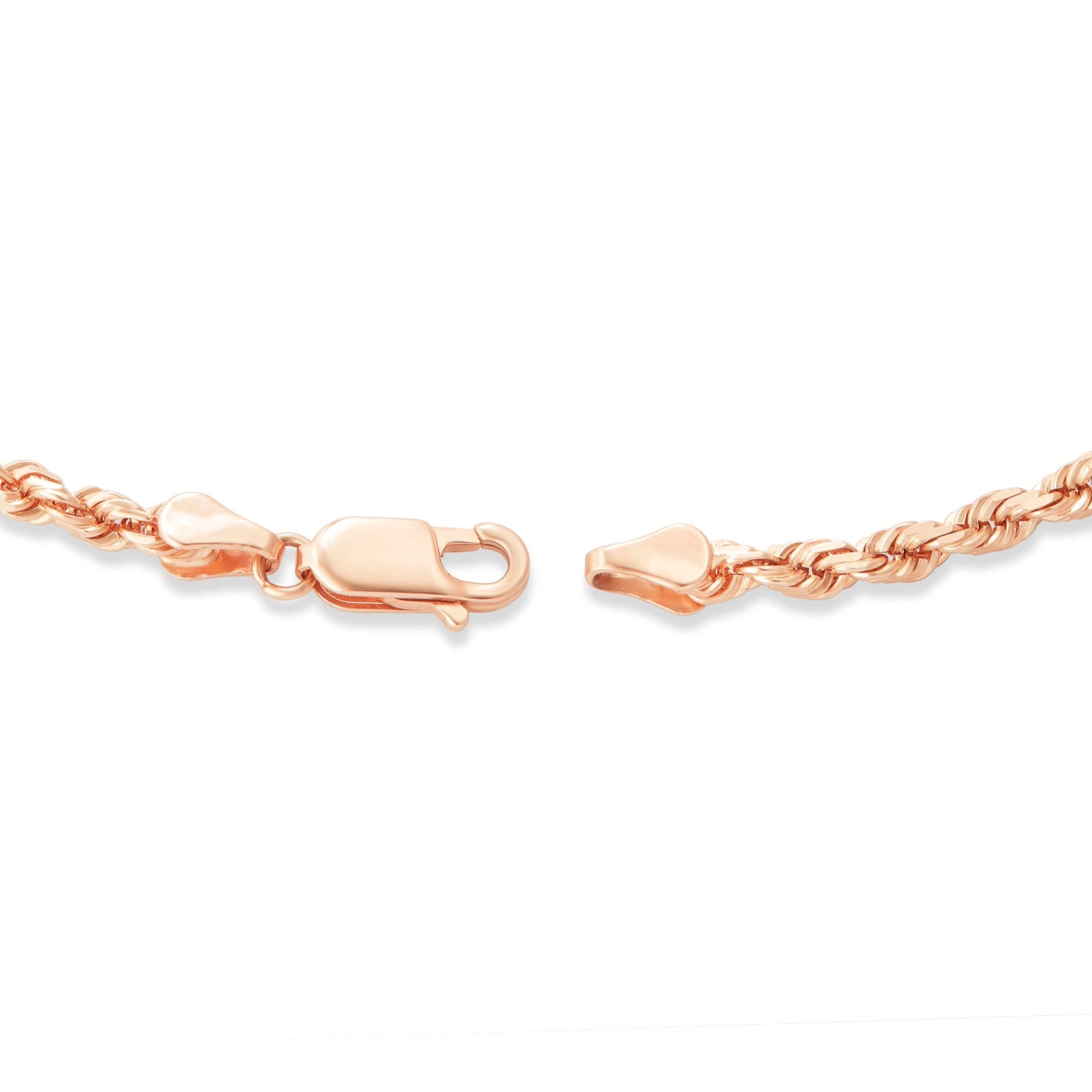 Gold Rope Chain, 4 mm - Shyne Jewelers Rose Gold 10KT 16 Shyne Jewelers