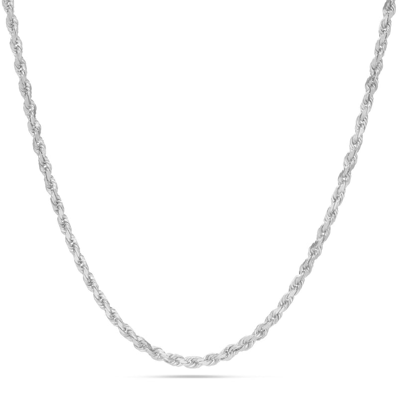 Gold Rope Chain, 4 mm - Shyne Jewelers White Gold 10KT 16 Shyne Jewelers