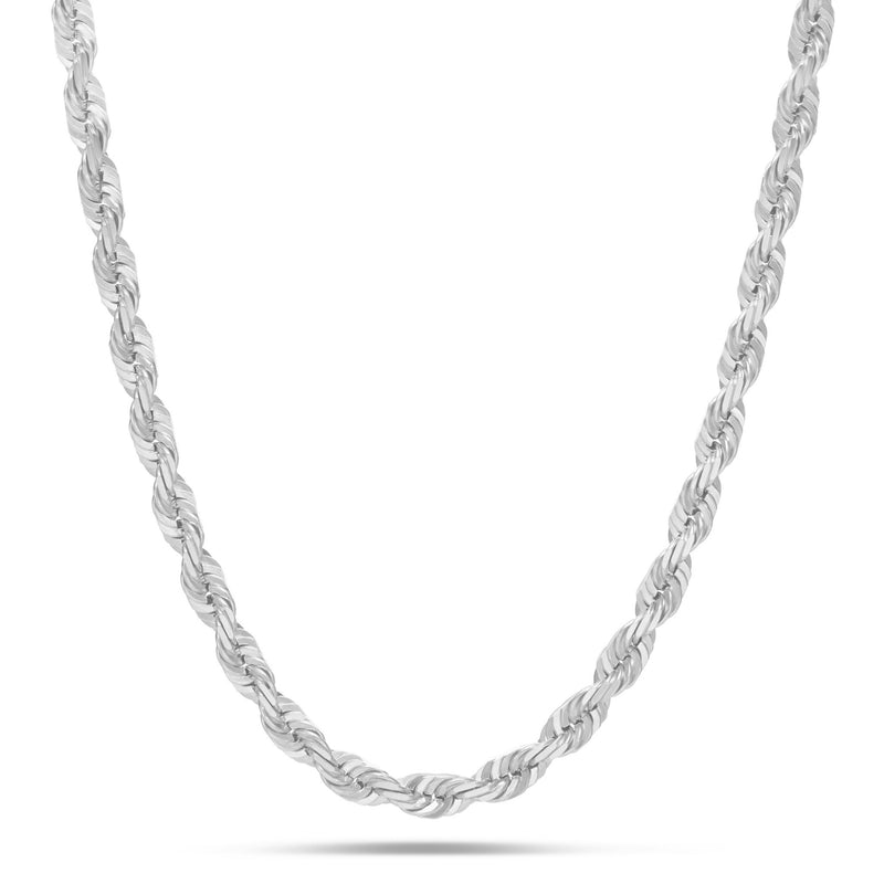 Gold Rope Chain, 5 mm - Shyne Jewelers 14K 16 " White Gold Shyne Jewelers