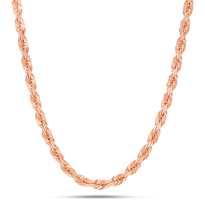 Gold Rope Chain, 5 mm - Shyne Jewelers 14K 16 " Rose Gold Shyne Jewelers