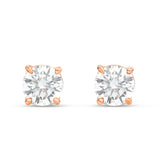 Gold Solitare Diamond Studs - Shyne Jewelers Rose Gold 0.25 ctw Shyne Jewelers