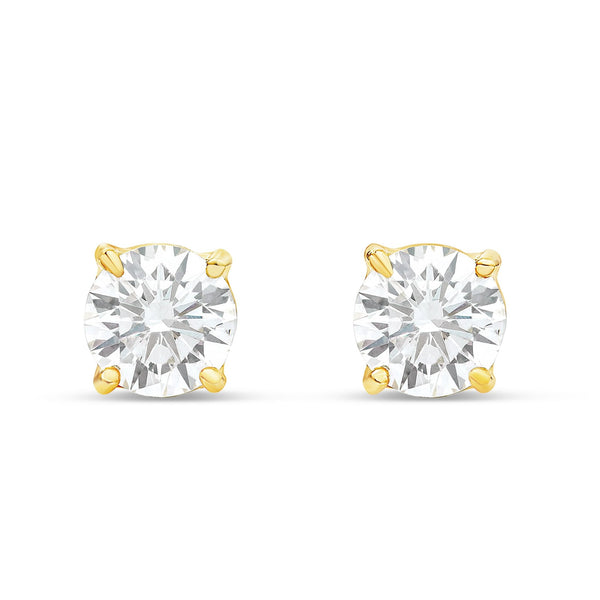 Gold Solitare Diamond Studs - Shyne Jewelers Yellow Gold 0.25 ctw Shyne Jewelers