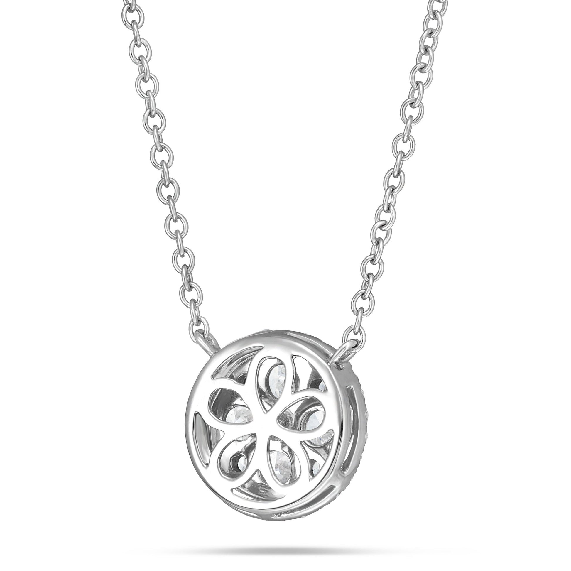 Halo Cluster Circle Pendant - Shyne Jewelers Shyne Jewelers