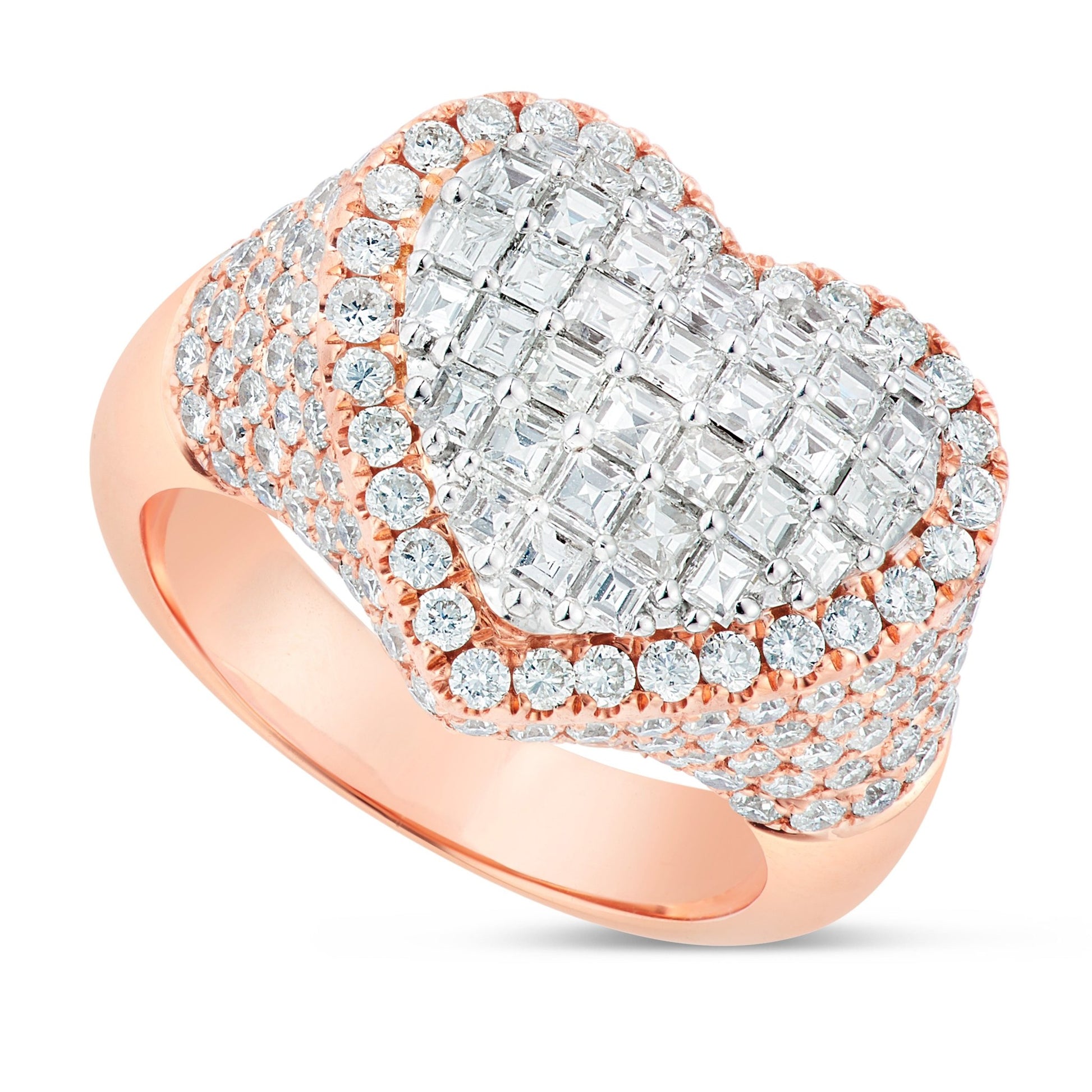 Heart Diamond Statement Ring - Shyne Jewelers R1640 Rose Gold 4 Shyne Jewelers