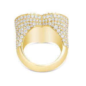 Heart Diamond Statement Ring - Shyne Jewelers SPC-R101 Yellow Gold 4 Shyne Jewelers