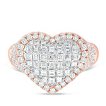 Heart Diamond Statement Ring - Shyne Jewelers R1640 Rose Gold 4 Shyne Jewelers