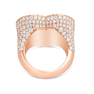 Heart Diamond Statement Ring - Shyne Jewelers SPC-R101 Rose Gold 4 Shyne Jewelers