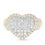 Heart Diamond Statement Ring - Shyne Jewelers R1640 Rose Gold 4 Shyne Jewelers