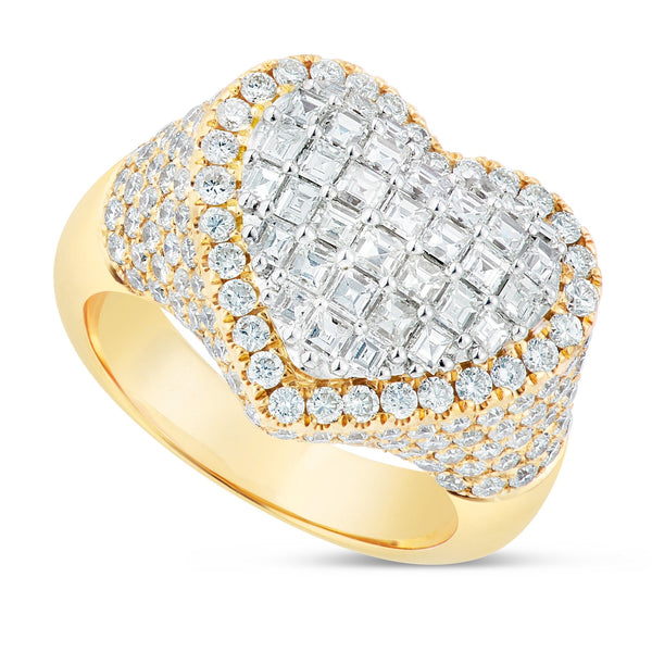 Heart Diamond Statement Ring - Shyne Jewelers R1640 Yellow Gold 4 Shyne Jewelers