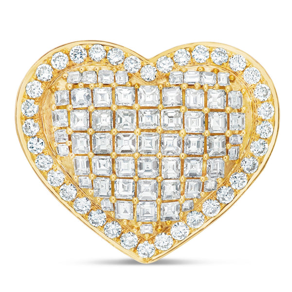 Heart Diamond Statement Ring - Shyne Jewelers SPC-R101 Yellow Gold 4 Shyne Jewelers