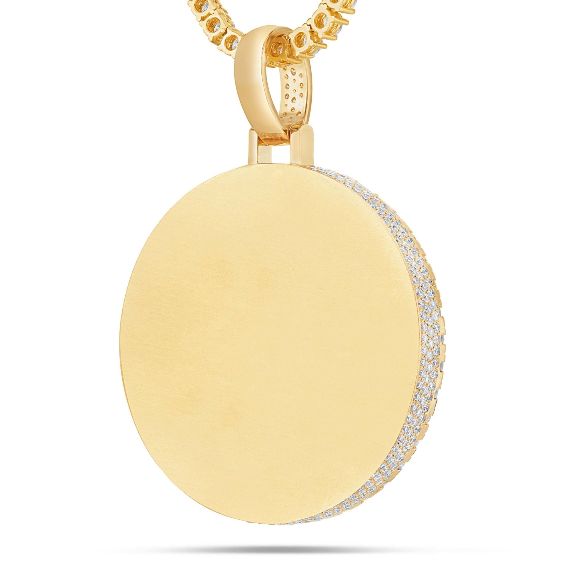 Hollywood Diamond Picture Pendant, 2 Inches - Shyne Jewelers 160-00079 Yellow Gold Shyne Jewelers