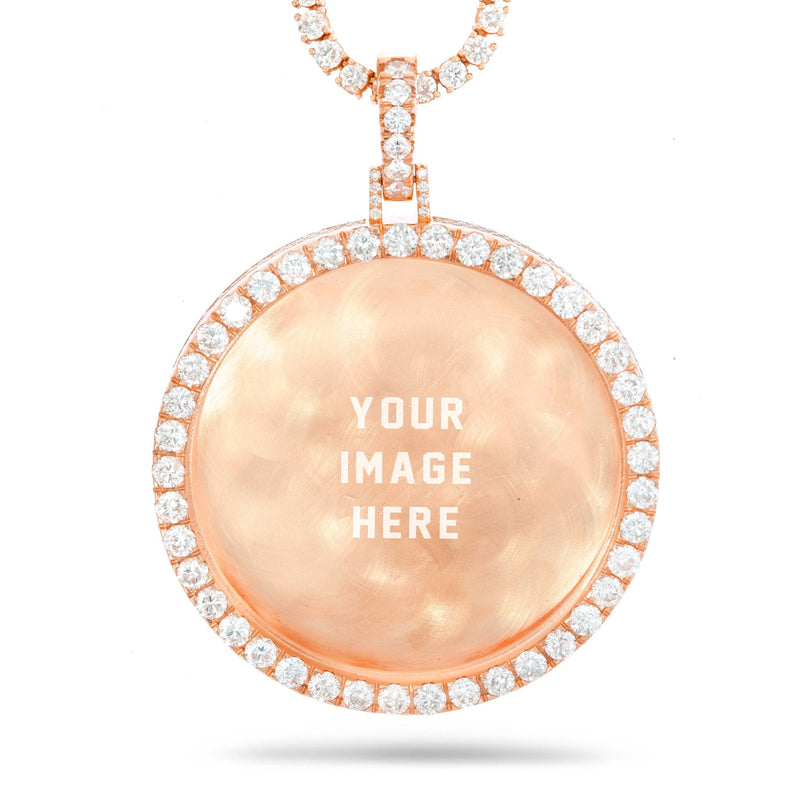 Hollywood Diamond Picture Pendant, 3 Inches - Shyne Jewelers 160-00054 Rose Gold Shyne Jewelers