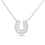 Horseshoe Diamond Necklace - Shyne Jewelers 165-00237 White Gold Shyne Jewelers
