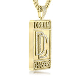 Custom Yellow Gold 3ct Diamond Dream Chaser Pendant