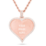 Large Diamond Heart Picture Pendant - Shyne Jewelers 160-00037 10K Rose Gold SI1 Shyne Jewelers