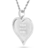 Large Diamond Heart Picture Pendant - Shyne Jewelers 10K White Gold SI1 Shyne Jewelers