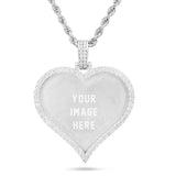 Large Diamond Heart Picture Pendant - Shyne Jewelers 10K White Gold SI1 Shyne Jewelers