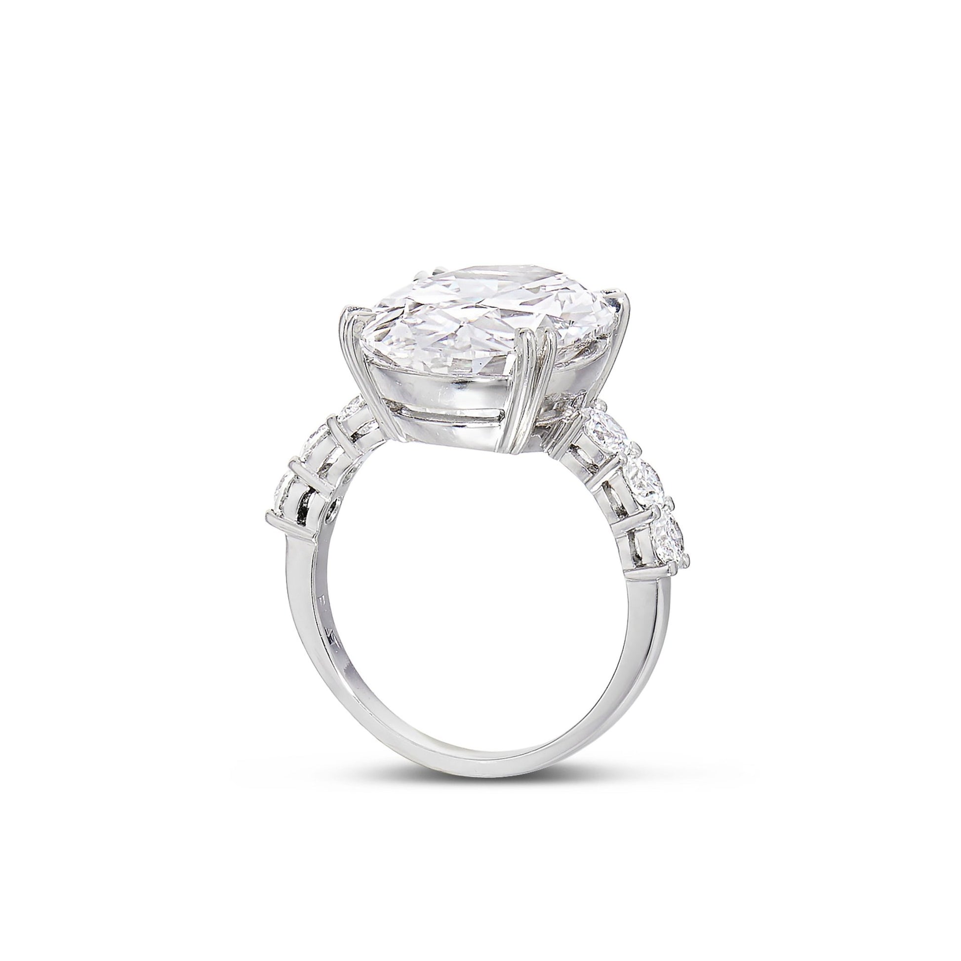 Large Oval Diamond Engagement Ring - Shyne Jewelers OVALENGR Shyne Jewelers