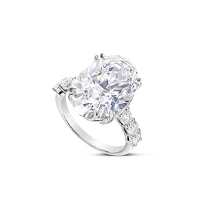 Large Oval Diamond Engagement Ring - Shyne Jewelers OVALENGR Shyne Jewelers