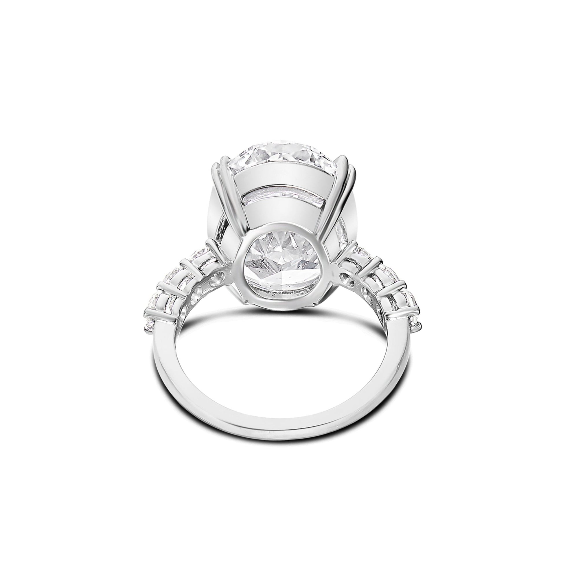 Large Oval Diamond Engagement Ring - Shyne Jewelers OVALENGR Shyne Jewelers