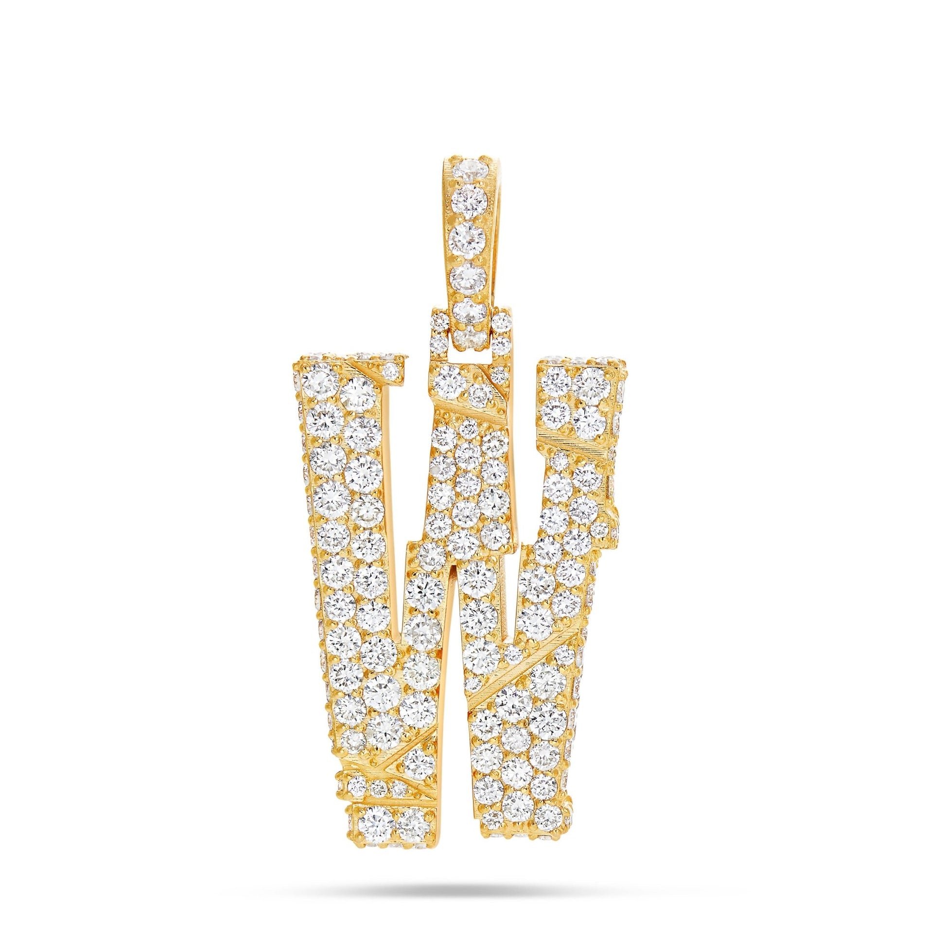 Medium "W" Diamond Wallo Pendant - Shyne Jewelers WALLOCUSTOMMEDIUM Shyne Jewelers