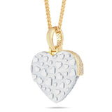 Melting Heart Diamond Pendant, 2" - Shyne Jewelers Yellow & White Gold Shyne Jewelers
