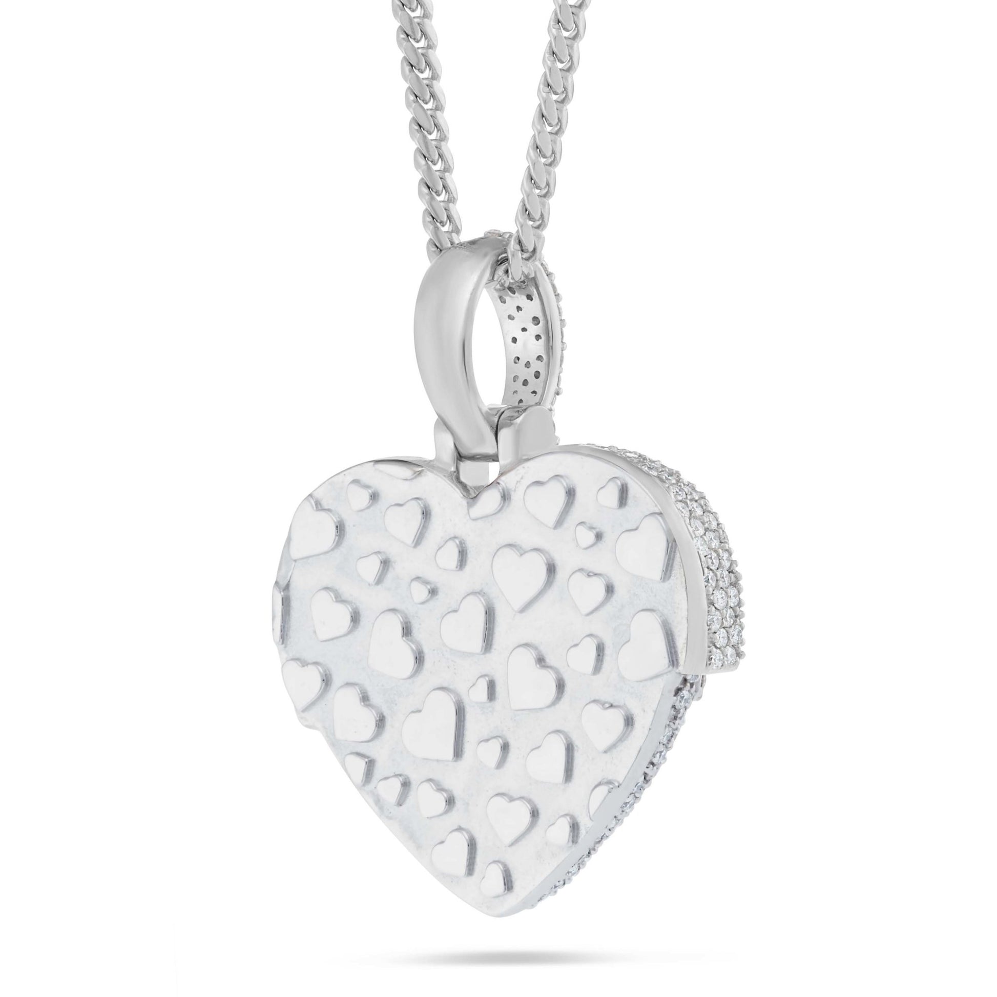 Melting Heart Diamond Pendant, 2" - Shyne Jewelers White Gold Shyne Jewelers