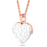 Melting Heart Diamond Pendant, Small - Shyne Jewelers Rose & White Gold Shyne Jewelers