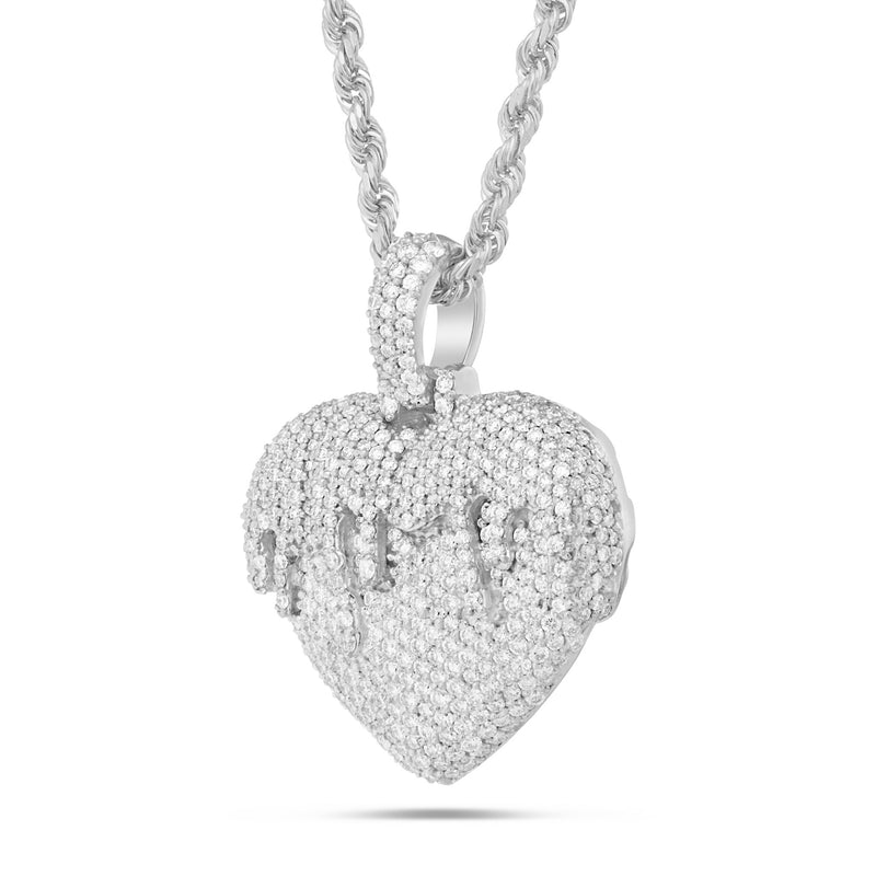 Melting Heart Diamond Pendant, Small - Shyne Jewelers White Gold Shyne Jewelers