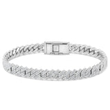 Mini Diamond Cuban Bracelet, 8 mm - Shyne Jewelers Shyne Jewelers