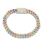 Multi-Color Cuban Bracelet - Shyne Jewelers 3TONEBRACE_GM45118 Shyne Jewelers