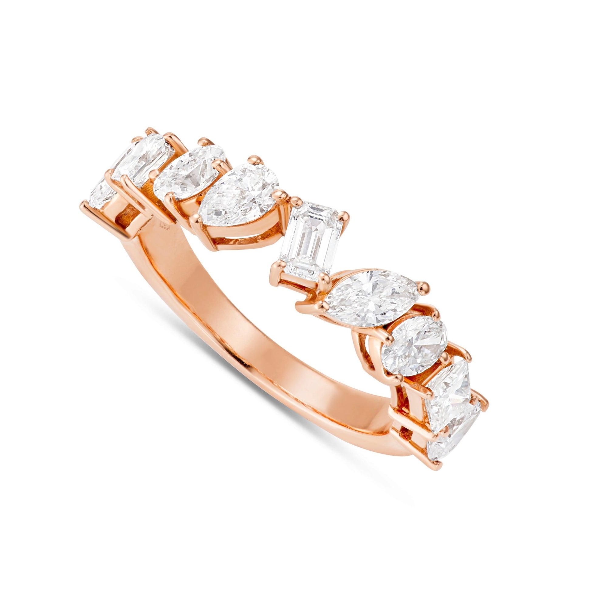 Multi-cut Stone Diamond Ring - Shyne Jewelers Rose Gold Shyne Jewelers
