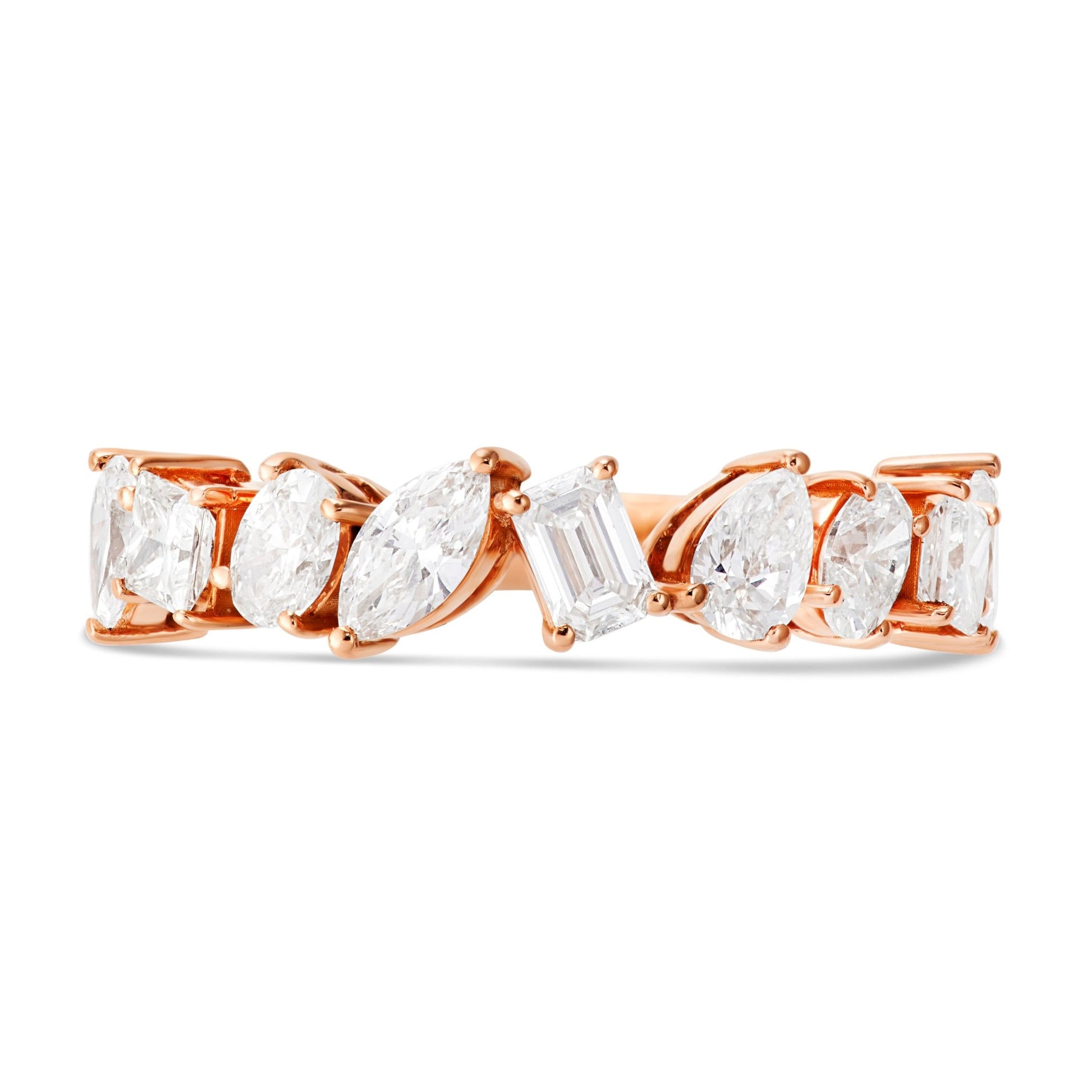 Multi-cut Stone Diamond Ring - Shyne Jewelers Rose Gold Shyne Jewelers