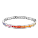 Multicolor Diamond Bangle - Shyne Jewelers 170-00241 White Gold Shyne Jewelers