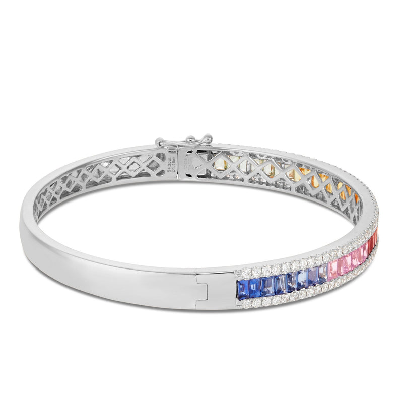 Multicolor Diamond Bangle - Shyne Jewelers 170-00241 White Gold Shyne Jewelers