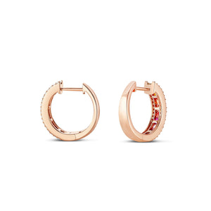 Multicolor Diamond Hoop Earrings - Shyne Jewelers 150-00509 White Gold Shyne Jewelers