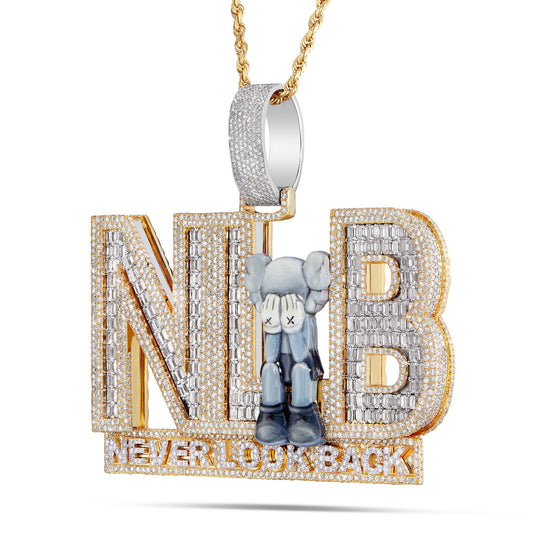 "NEVER LOOK BACK" Custom Emerald Pendant - Shyne Jewelers NLBCUSTOM Shyne Jewelers