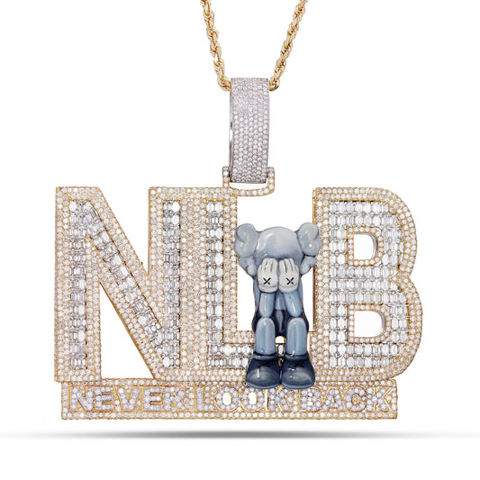 "NEVER LOOK BACK" Custom Emerald Pendant - Shyne Jewelers NLBCUSTOM Shyne Jewelers