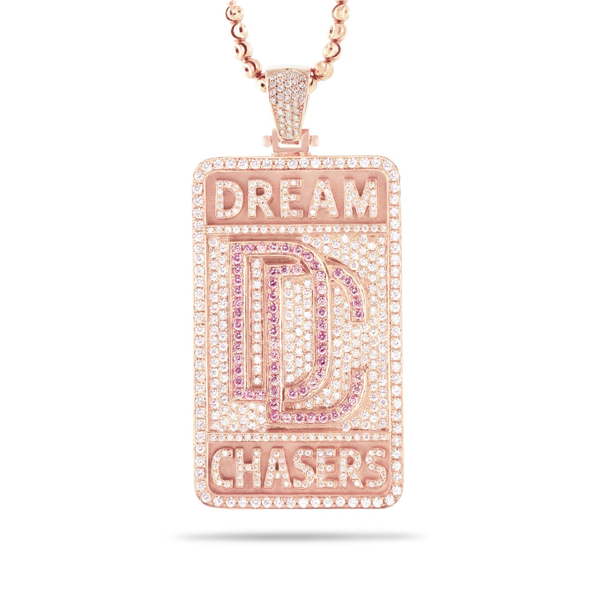 Nicki Minaj Custom Pink Print Tour Dream Chasers Diamond Pendant - Shyne Jewelers Shyne Jewelers