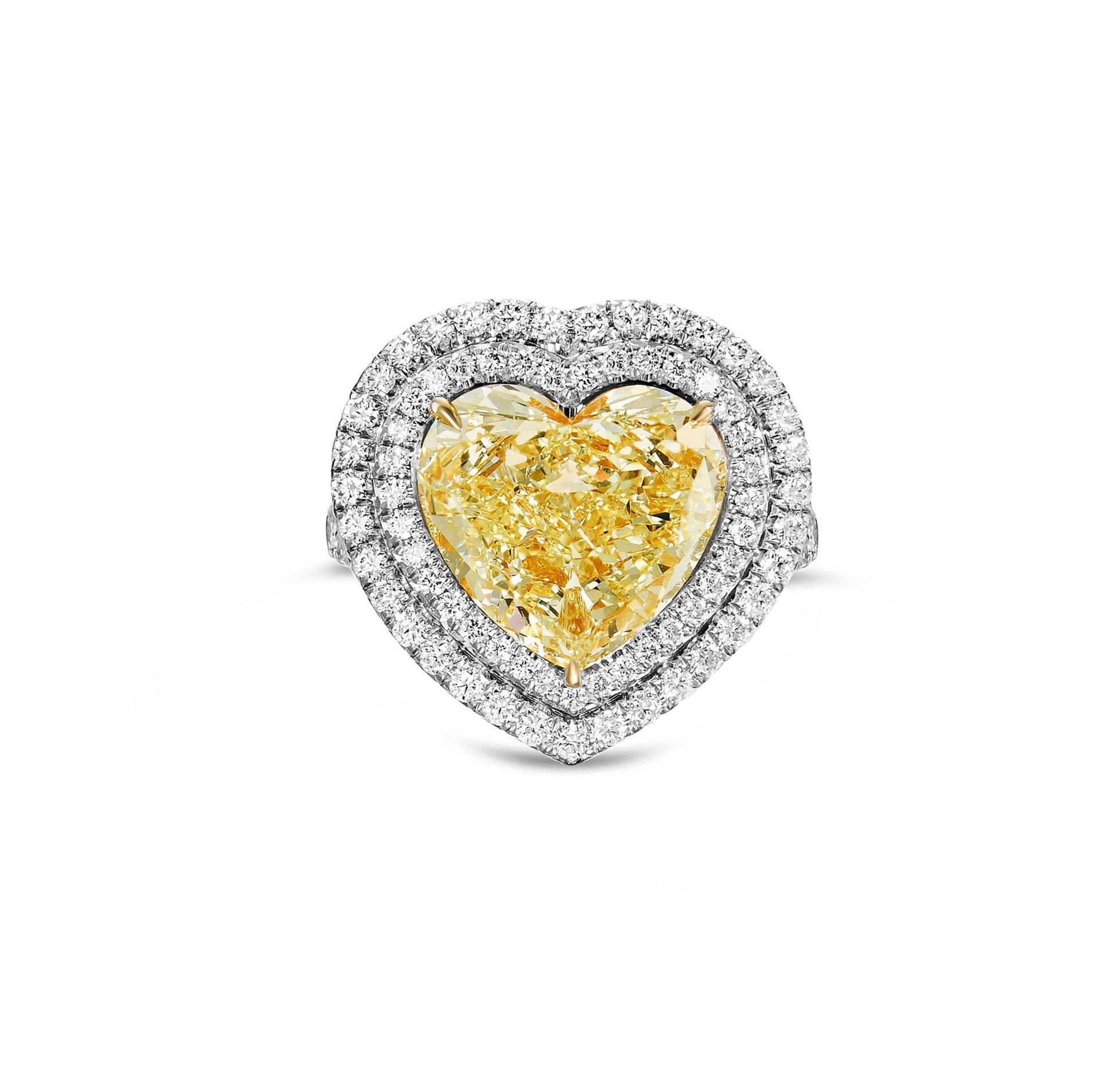 Nicki Minaj Yellow Heart Diamond Ring - Shyne Jewelers YLWHEART_NMRING Shyne Jewelers