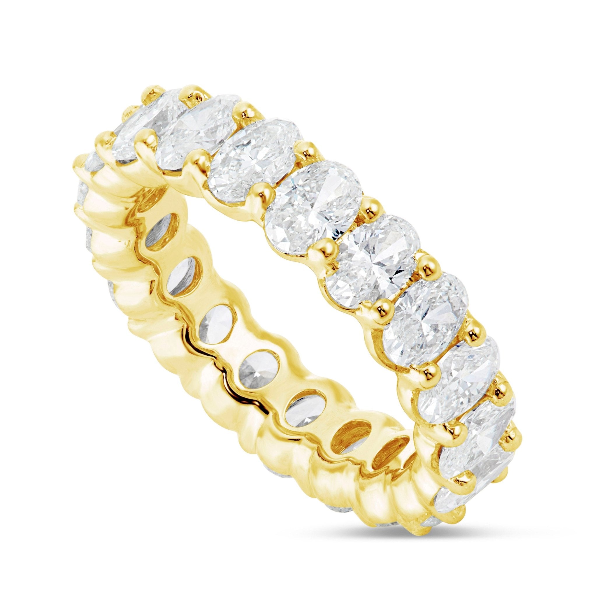 14K Gold 3.75ct Oval Cut Diamond Eternity Band – SHYNE JEWELERS