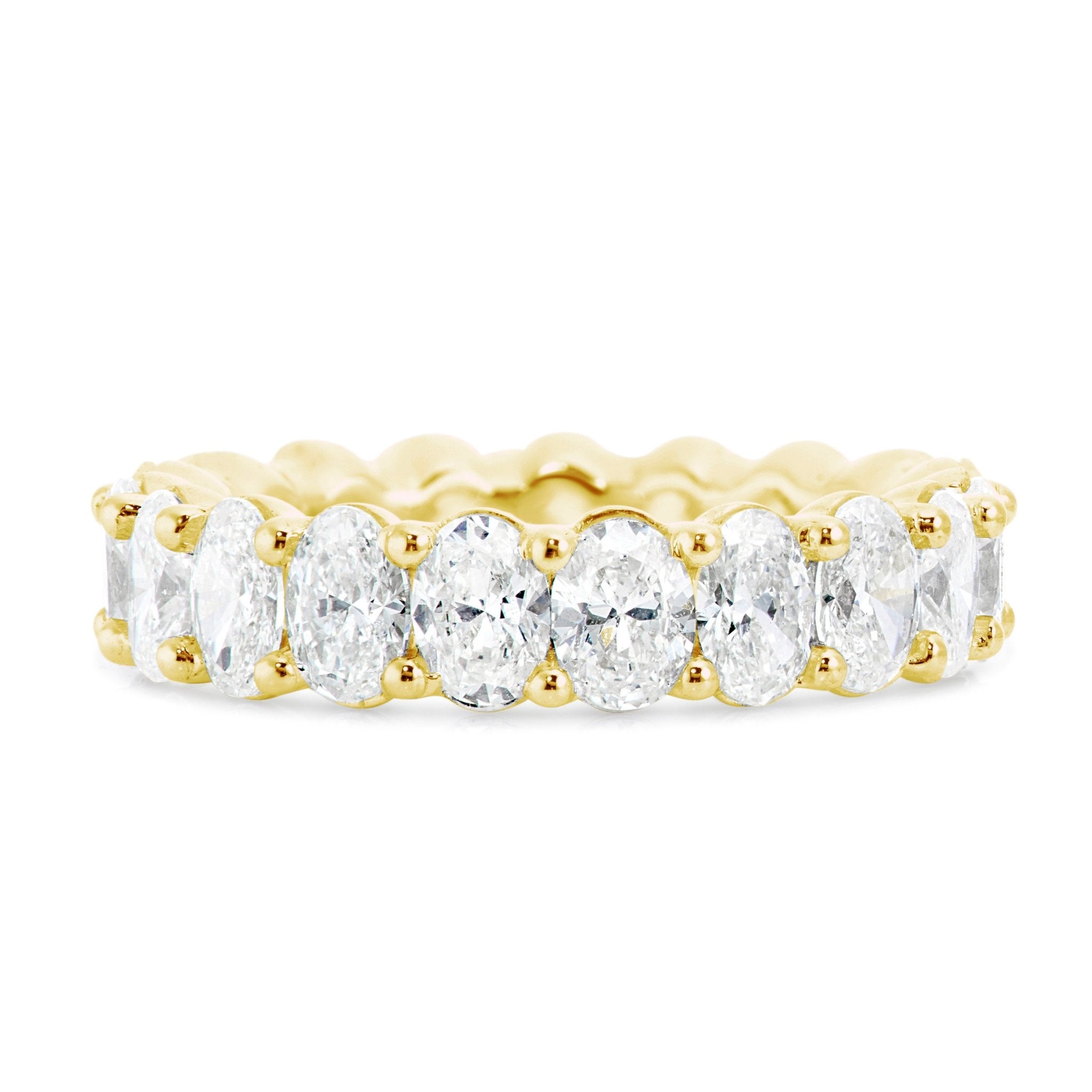 14K Gold 3.75ct Oval Cut Diamond Eternity Band – SHYNE JEWELERS