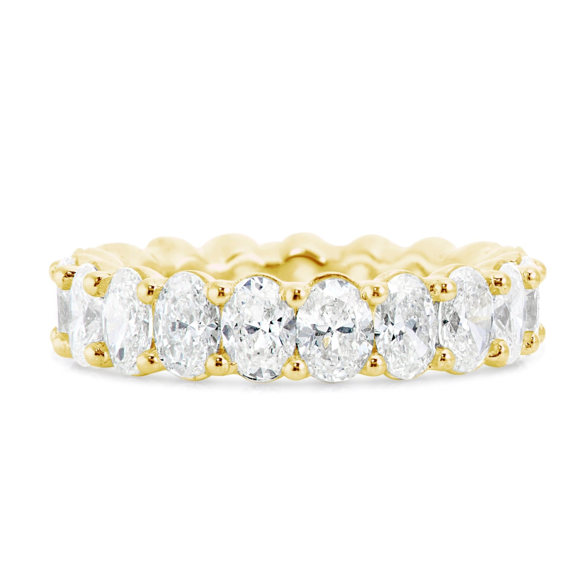 Oval Diamond Eternity Band - Shyne Jewelers Yellow Gold 4 Shyne Jewelers