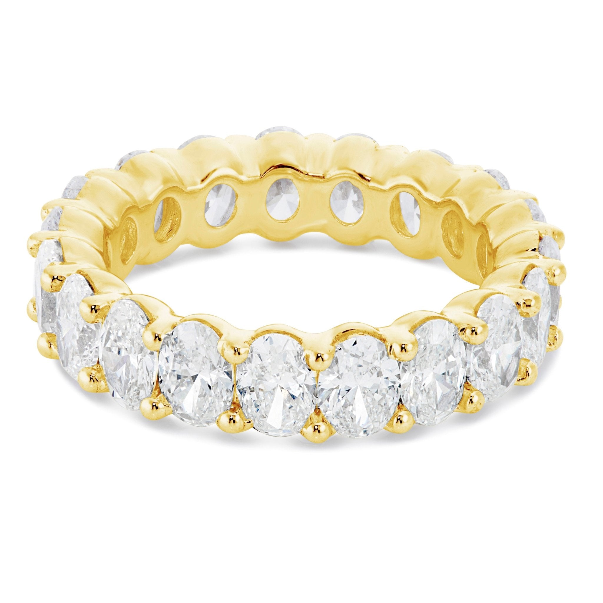14K Gold 3.75ct Oval Cut Diamond Eternity Band – SHYNE JEWELERS