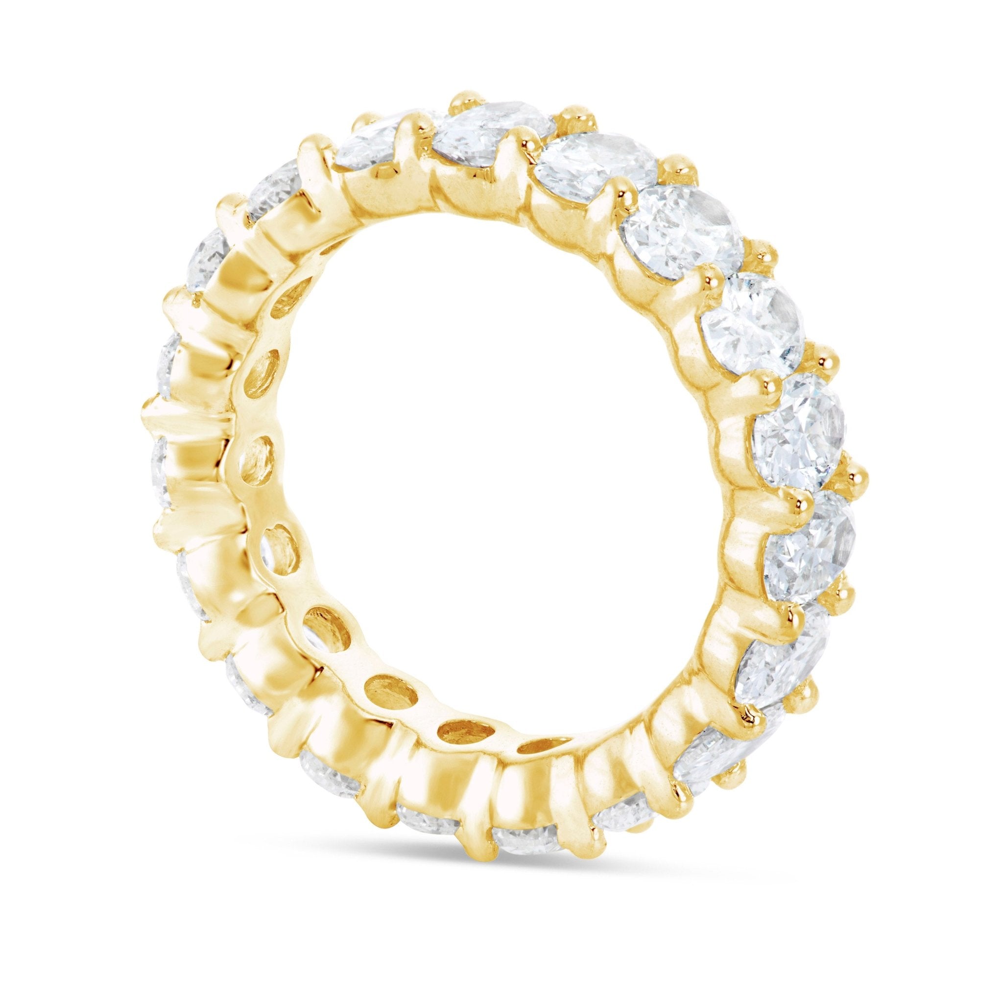 14K Gold 3.75ct Oval Cut Diamond Eternity Band – SHYNE JEWELERS