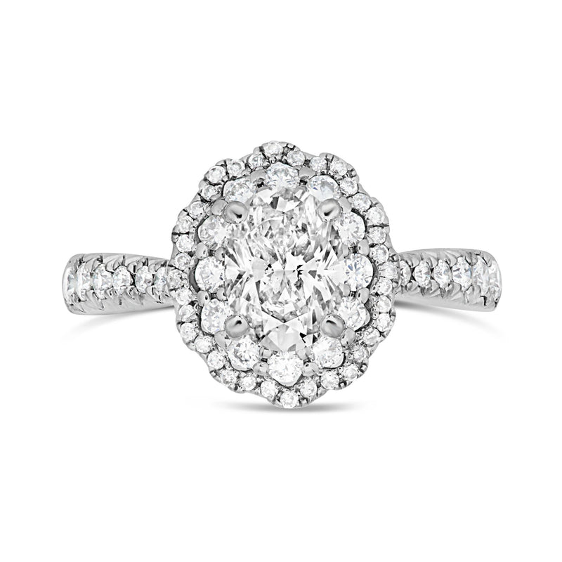 Oval Halo Engagement Ring - Shyne Jewelers 4 Shyne Jewelers