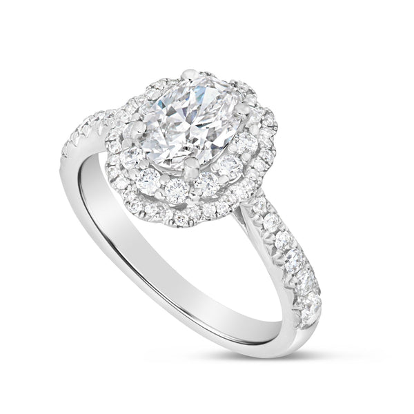 Oval Halo Engagement Ring - Shyne Jewelers 4 Shyne Jewelers